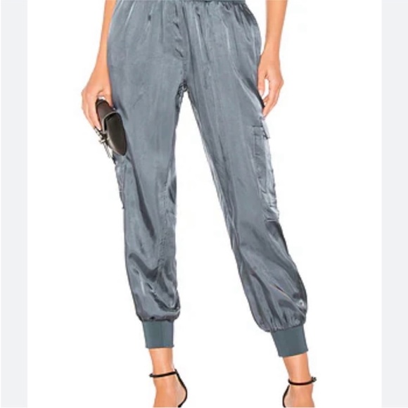 cinq a sept Pants - Cinq a Sept Gray Track Pants with Elastic Cuffs